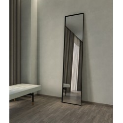 Καθρέπτης Ολόσωμος Μεταλλικός Iron Floor Square 45X200 εκ. Black Matt (Μαύρος Ματ)